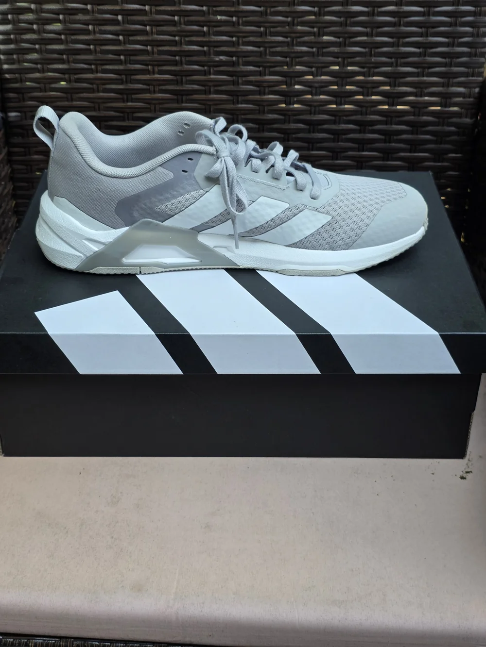 adidas Light Gray Athletic Running Shoes